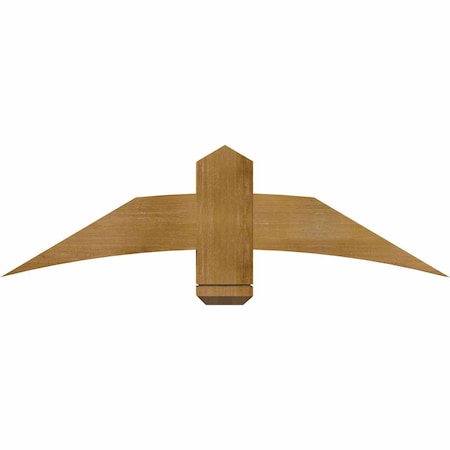 Ekena Millwork Bellingham Rough Sawn Timber Gable Bracket, Western Red Cedar, 48"W x 14"H x 4"D x 6"F, 7/12 Pitch GBW048X14X0406BEL00RWR